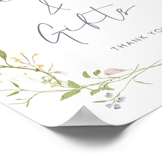 パステルワイルドフラワーカードとギフト ポスター (角)