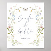 パステルワイルドフラワーカードとギフト ポスター (正面)