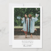 パステルワイルドフラワーガーデンツイン卒業パーティー 招待状 (裏面)