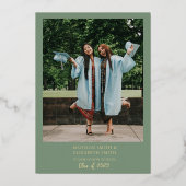 パステルワイルドフラワーガーデンツイン卒業パーティー 箔招待状 (裏面)