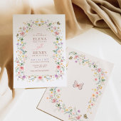 パステルワイルドフラワーガーデンフェアヤタレ結婚ス 招待状