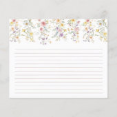 パステルワイルドフラワーガーデンブライダルシャワーレシピカード (裏面)