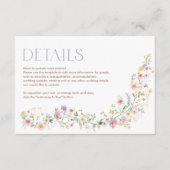 パステルワイルドフラワーガーデン結婚フローラ詳細 エンクロージャーカード (正面)