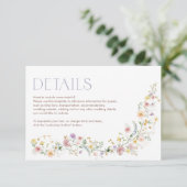パステルワイルドフラワーガーデン結婚フローラ詳細 エンクロージャーカード (スタンド正面)