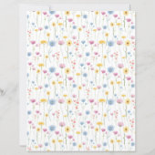 パステルワイルドフラワースクラップブック紙 (裏面)