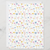 パステルワイルドフラワースクラップブック紙 (正面)