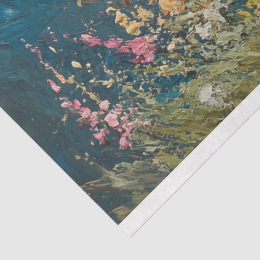 パステルワイルドフラワーズオイルペインティングデクページ 薄葉紙 (詳細)