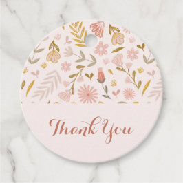 パステルワイルドフラワーズサンキューメッセージカード フェイバータグ