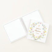 パステルワイルドフラワーズバプティスゲストブック ノートブック (内部)