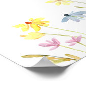 パステルワイルドフラワーズバプテスムウェルカム ポスター (角)