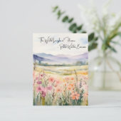 パステルワイルドフラワーズフラワーズウォーター色 シーズンポストカード (スタンド正面)