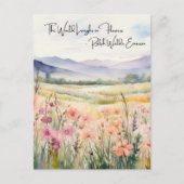 パステルワイルドフラワーズフラワーズウォーター色 シーズンポストカード (正面)