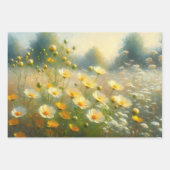 パステルワイルドフラワーズ印象派デコページ ラッピングペーパーシート (正面2)