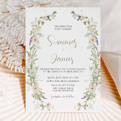 パステルワイルドフラワーデリケートフローラ結婚リース 招待状