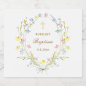 パステルワイルドフラワーバプテスマ リキュールボトルラベル (シングルラベル)