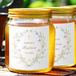 パステルワイルドフラワーバプテスマ リキュールボトルラベル