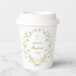 パステルワイルドフラワーバプテスマ 紙コップ