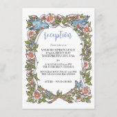 パステルワイルドフラワーバードウ縁どィングレセプション エンクロージャーカード (正面)