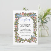 パステルワイルドフラワーバードウ縁どィングレセプション エンクロージャーカード (スタンド正面)