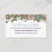 パステルワイルドフラワーバード縁どバラ結婚ズWebサイト エンクロージャーカード (正面)