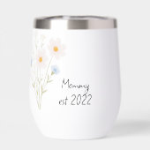 パステルワイルドフラワーパーソナライズされたブーケ"ママEst." (背面)