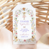 パステルワイルドフラワーフェアリーガーデンバースデーパーティー ギフトタグ