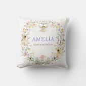 パステルワイルドフラワーフェアリーガーデンベビーガール子供部屋 クッション (正面)