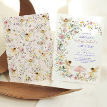 パステルワイルドフラワーフェアリー最初の誕生日パーティー