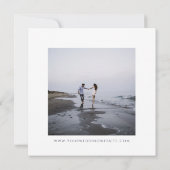 パステルワイルドフラワーフレーム結婚ズ セーブザデート (裏面)