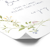 パステルワイルドフラワーブライダルシャワーキャンディバー ポスター (角)