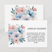 パステルワイルドフラワーブライダルシャワーディスプレイシャワー エンクロージャーカード (正面/裏面)