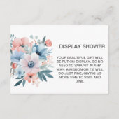 パステルワイルドフラワーブライダルシャワーディスプレイシャワー エンクロージャーカード (正面)