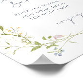 パステルワイルドフラワーブライダルシャワーミモザバー ポスター (角)