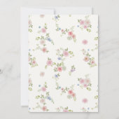 パステルワイルドフラワーブライダルシャワー 招待状 (裏面)