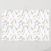 パステルワイルドフラワーベビーシャワービンゴゲームフライヤー チラシ