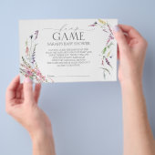 パステルワイルドフラワーベビーシャワービンゴゲームフライヤー チラシ