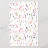 パステルワイルドフラワーベビーシャワービンゴゲームフライヤー チラシ (裏面)