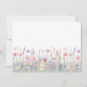 パステルワイルドフラワーベビーシャワー サンキューカード (裏面)