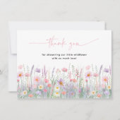 パステルワイルドフラワーベビーシャワー サンキューカード (正面)