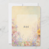 パステルワイルドフラワーメドウバーン結婚ズ 招待状 (裏面)