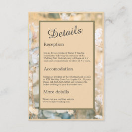 パステルワイルドフラワーメドウ結婚ズ エンクロージャーカード