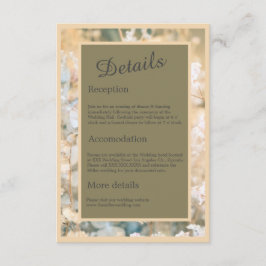 パステルワイルドフラワーメドウ結婚ズ エンクロージャーカード