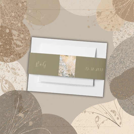 パステルワイルドフラワーメドウ結婚ズ 招待状ベリーバンド