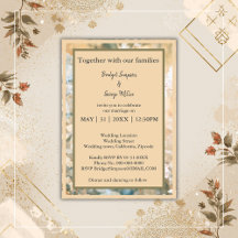 パステルワイルドフラワーメドウ結婚式招待状