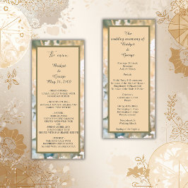 パステルワイルドフラワーメドーウェディングプログラム&メニュー プログラム