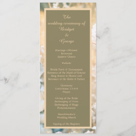 パステルワイルドフラワーメドーウェディングプログラム&メニュー プログラム