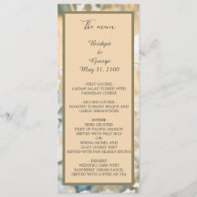 パステルワイルドフラワーメドーウェディングプログラム&メニュー