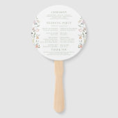 パステルワイルドフラワーリース結婚式 プログラム ハンドファン (裏面)