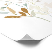 パステルワイルドフラワーロマンチックなブーケウォータカラー ポスター (角)