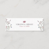 パステルワイルドフラワー大学院ネームカード スキニー名刺 (正面)